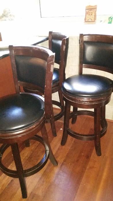 Set of 3 Counter Height Swivel Stools