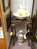 framed art, pitcher & bowl set, stein, table, etc.