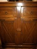 OLD wood cabinet w/ drawers