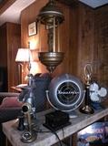 Swag Oil Lamp, Vintage Vornado Fan, Super Cool Old Telephone, Old Pump Converted to a Lamp