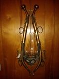 Brass & Iron Horse Collar Wall Hanging Lantern...WAAAY COOL!