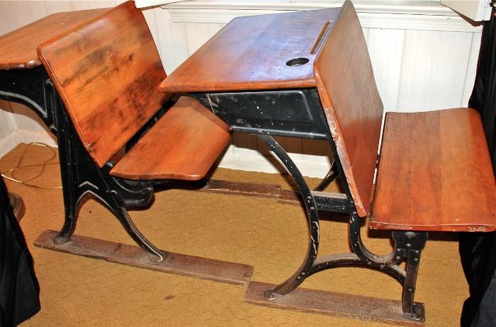 Antique School Desks