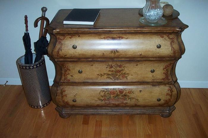 French hand painted Bombay chest