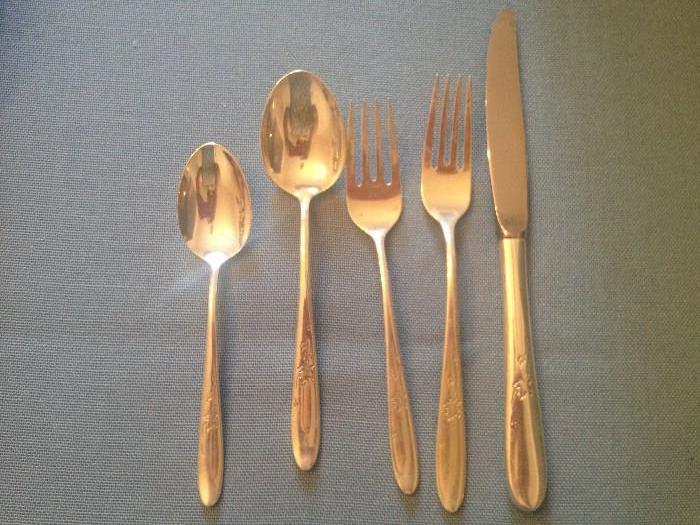Sterling Silver Reed & Barton Flatware service for 12 plus serving pieces. We also have a Sterling Tea Set