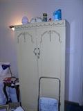 6 to 8 Foot Tall Creme Dresser Chest, Small Foot Stool