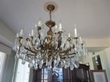 GOLD GILTED CRYSTAL CHANDELIER
