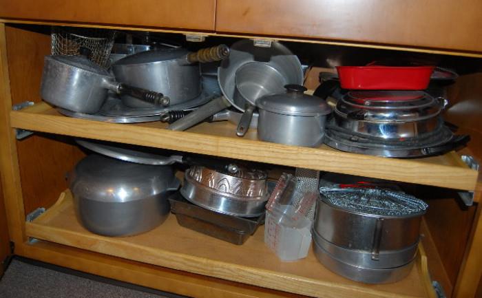 Lots of Kitchen Pots Pans