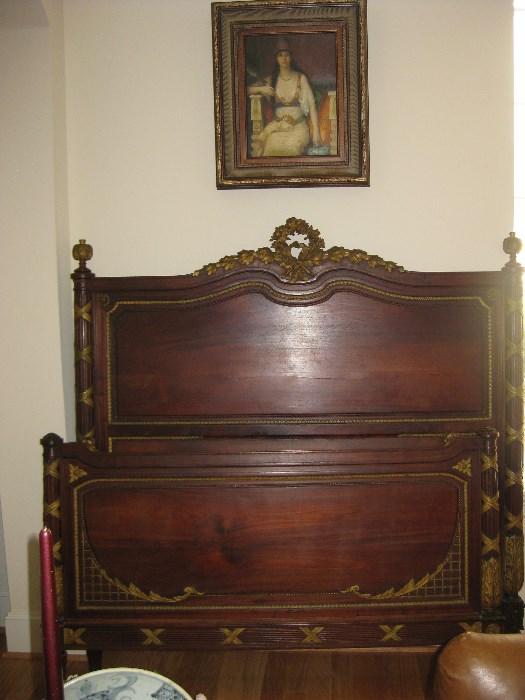 Louis XVI Mahogany Bed and Armoire