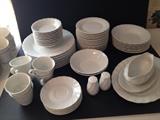 "Bone White" China by Sheffield - 57 pcs