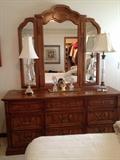 Dbl Dresser w/Mirror by Thomasville - solid wood