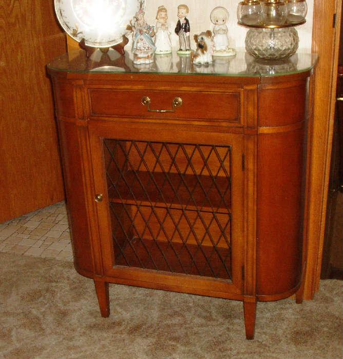 Hekman cabinet and goodies on the top