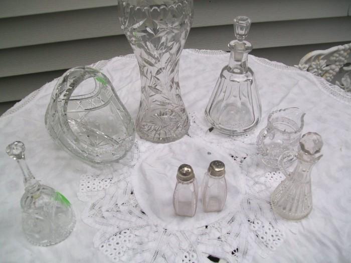 Beautiful pieces of assorted Cut Glass
