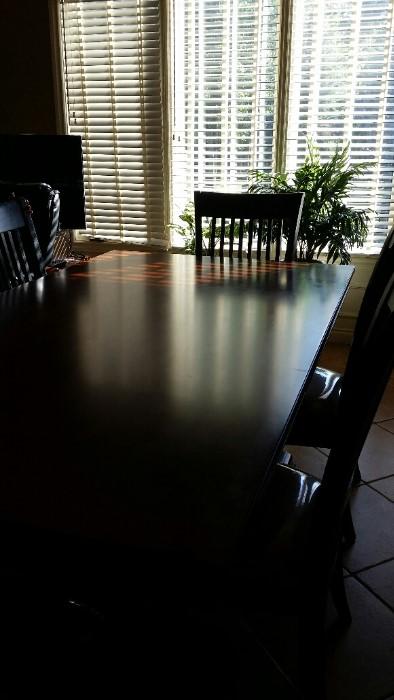 Mission Style Deeper Wood Dining Room Table and Chairs