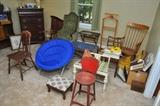 miscellaneous furniture - chairs, stool, table, valet