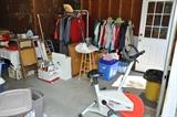 men's and women's clothing, exercise bike, treadmill