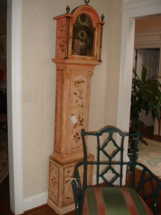 English tall case clock