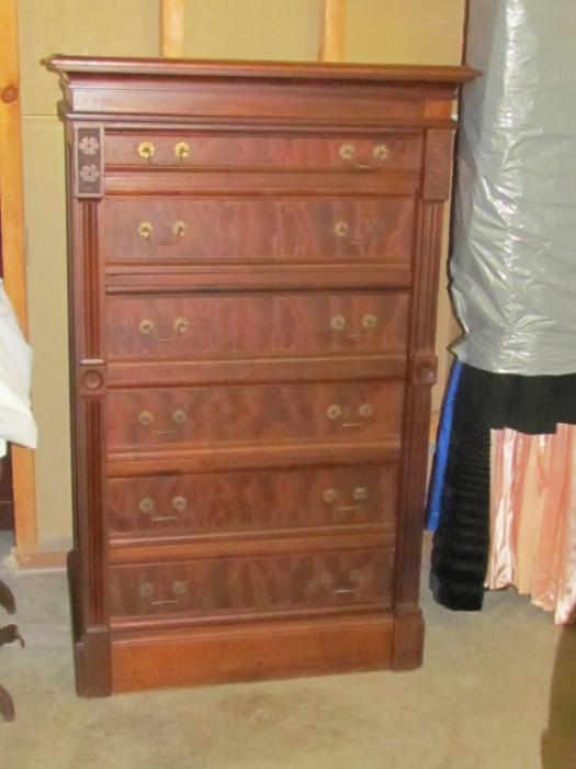 Stunning side locking antique dresser