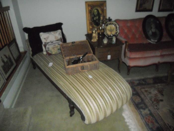 Antique Walnut Chaise