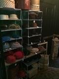 Huge selection of vintage hats & hat boxes from the Leverett estate;