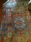 Antique Russian 4' x 6' 6" rug from the 1920's;