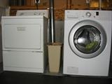 LG high efficiency front-loading washer, Kenmore high capacity dryer.