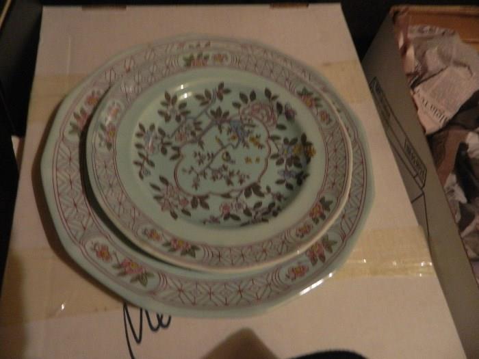 Adams Calyx Singapore Bird Ironstone china includes 8 complete five piece place settings with completer pieces