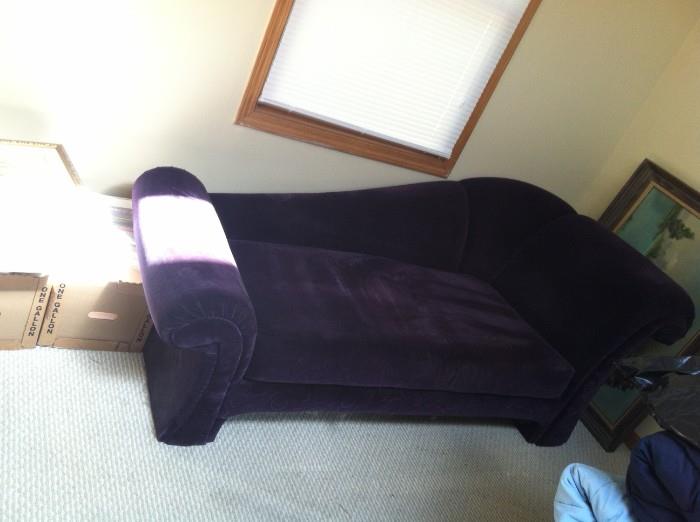 Purple Velvet Love Seat