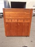 "Captain's Line" MCM Danish Modern Captain's Bar "Made in Denmark" on casters