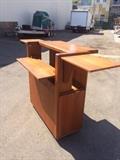 "Captain's Line" MCM Danish Modern Captain's Bar "Made in Denmark" on casters