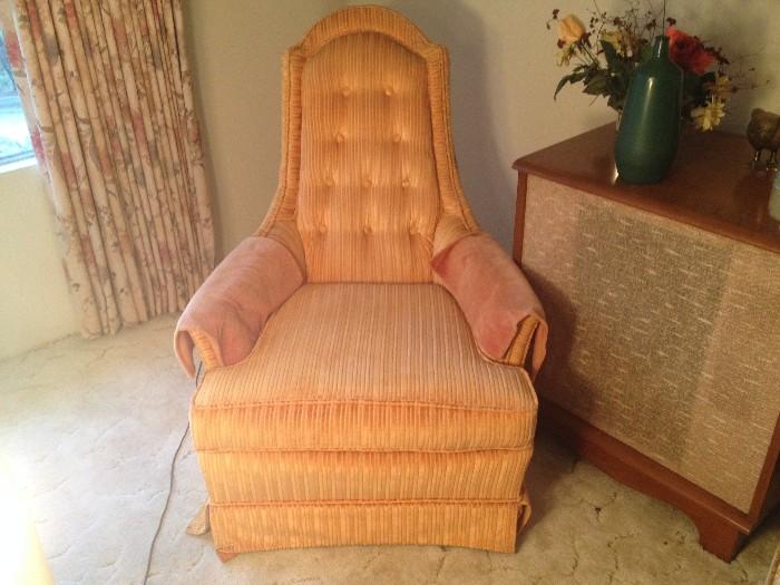 Retro 70's Orange Va Lour Chair
