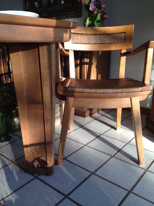 Mahogany Table and 6 chairs (2 leafs) extends to 7' $600