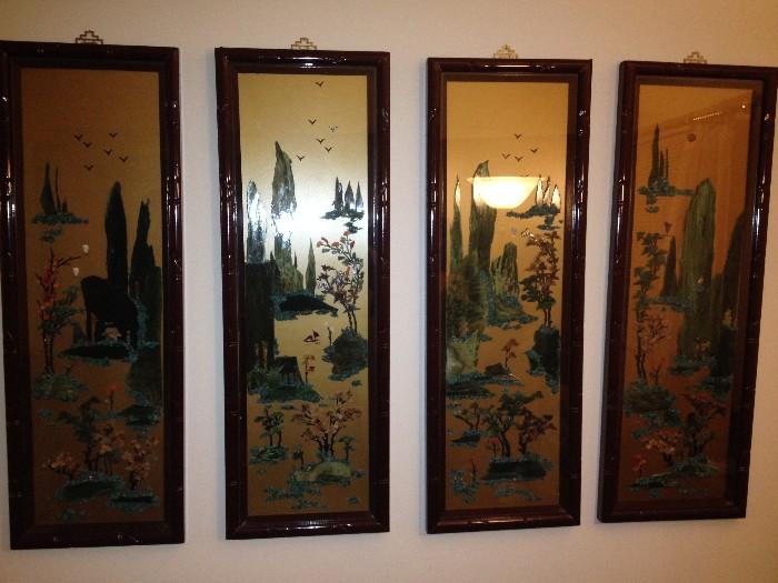 Asian picture box frame of the 4 seasons $1,500