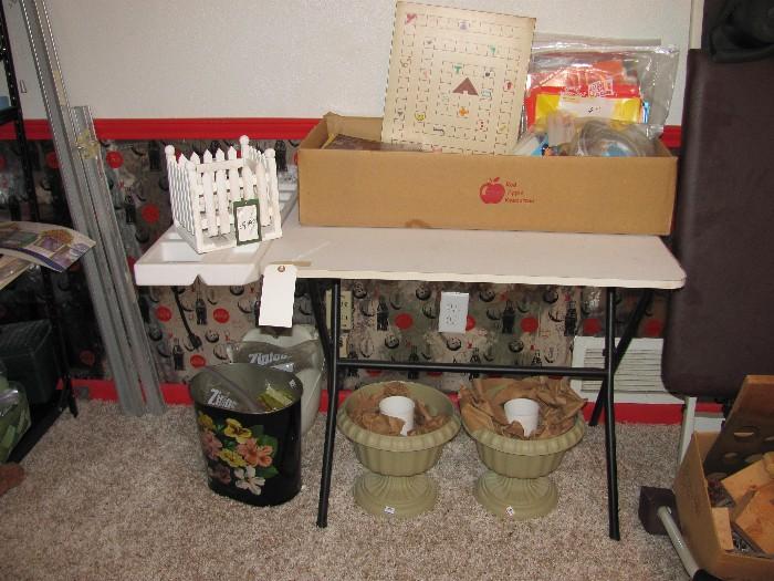 Craft supplies and craft table