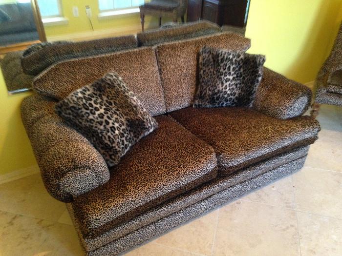 animal print sofa