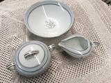 Noritake China Serving Bowl, Sugar and Creamer Pattern Bluebelle