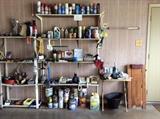 Miscellaneous items in garage.