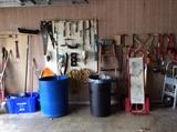 Miscellaneous tools, etc. in garage.