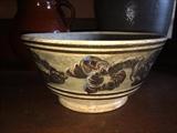 Earthworm Mocha bowl in Sage green. Wonderful condition but stained.