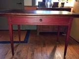 Early Antique Game Table in original red paint. Great color and surface! ex. Danny Dennis