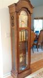 Beautiful Grandfather Clock includes original manual