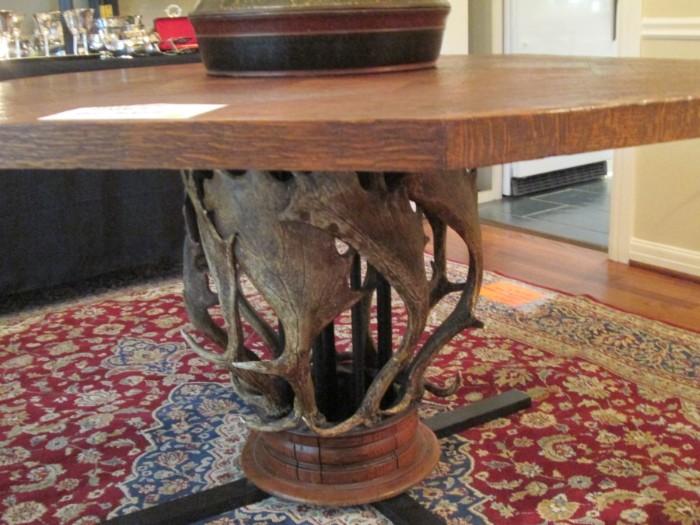 Moose Antler round dining table
