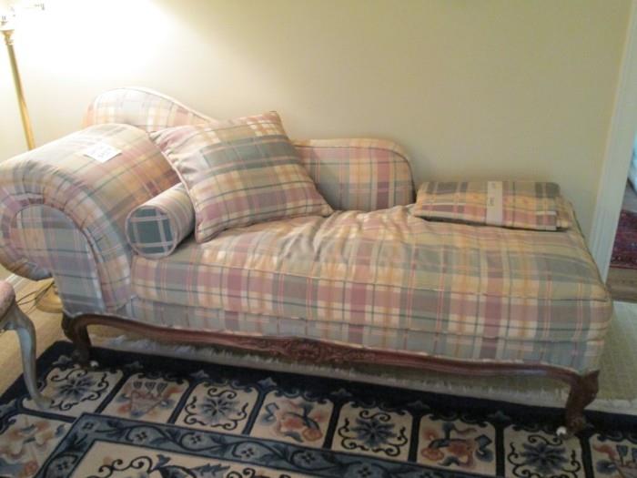 pair of French style chaise lounges