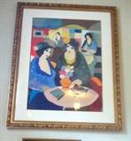 Itzchak Tarkay serigraph, framed by Wentworth Gallery