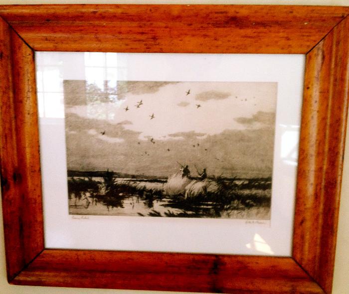 Odgen M. Pleissner, Passing Pintails, 1942 signed edition of 60, image area 8 x 11.75