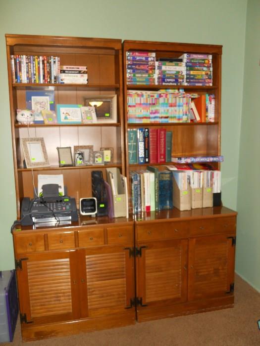 Ethan Allen cabinets, DVD's, VHS and fax machine