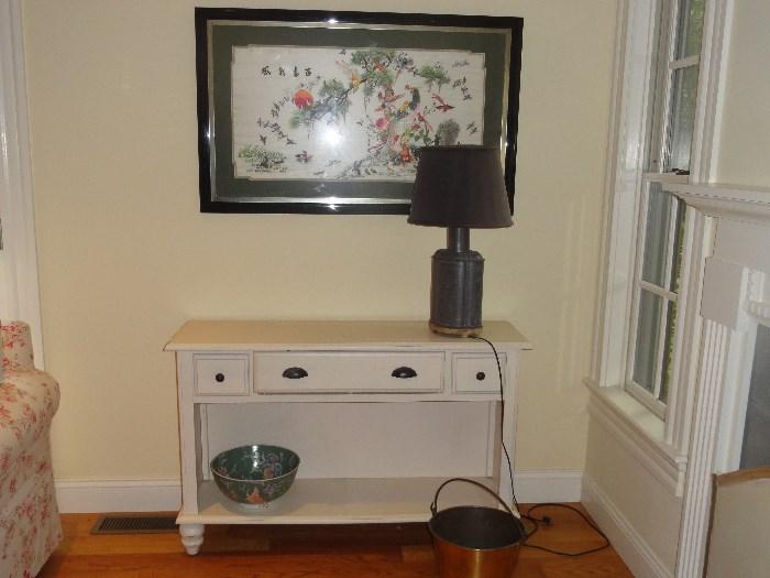 Riverside Sofa Table matches coffee table and corner unit