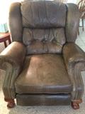 Green Genuine Leather Recliner