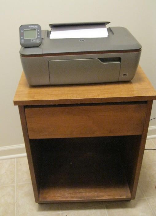 Printer Table - 27" x 20" x 14" and HP 3510 Printer