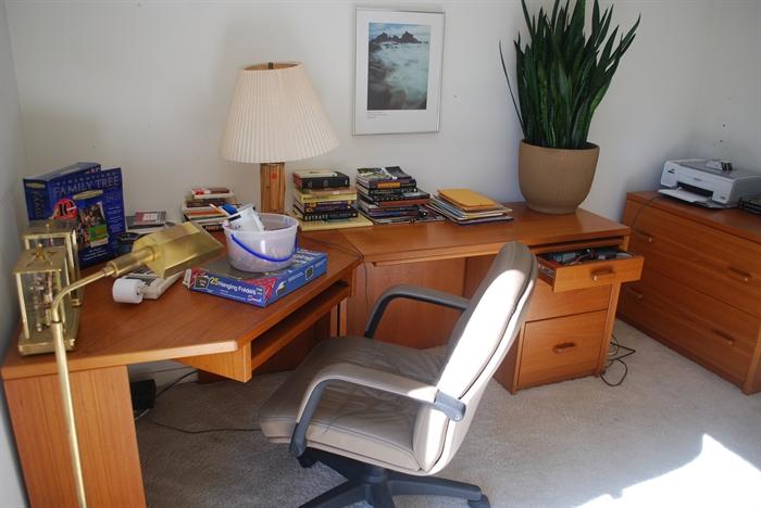 Danish teak desk and office furniture