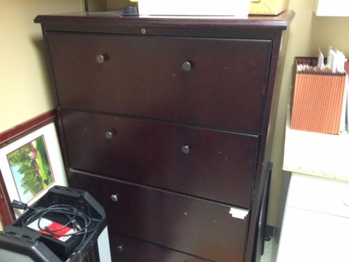 4 drawer real wood filing cabinet